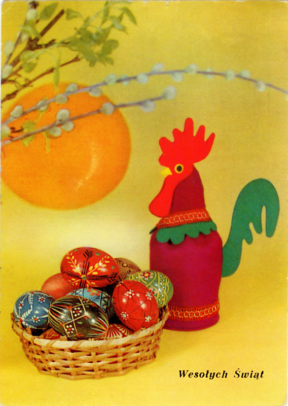 Wesołych Świąt pocztówka Wielkanoc